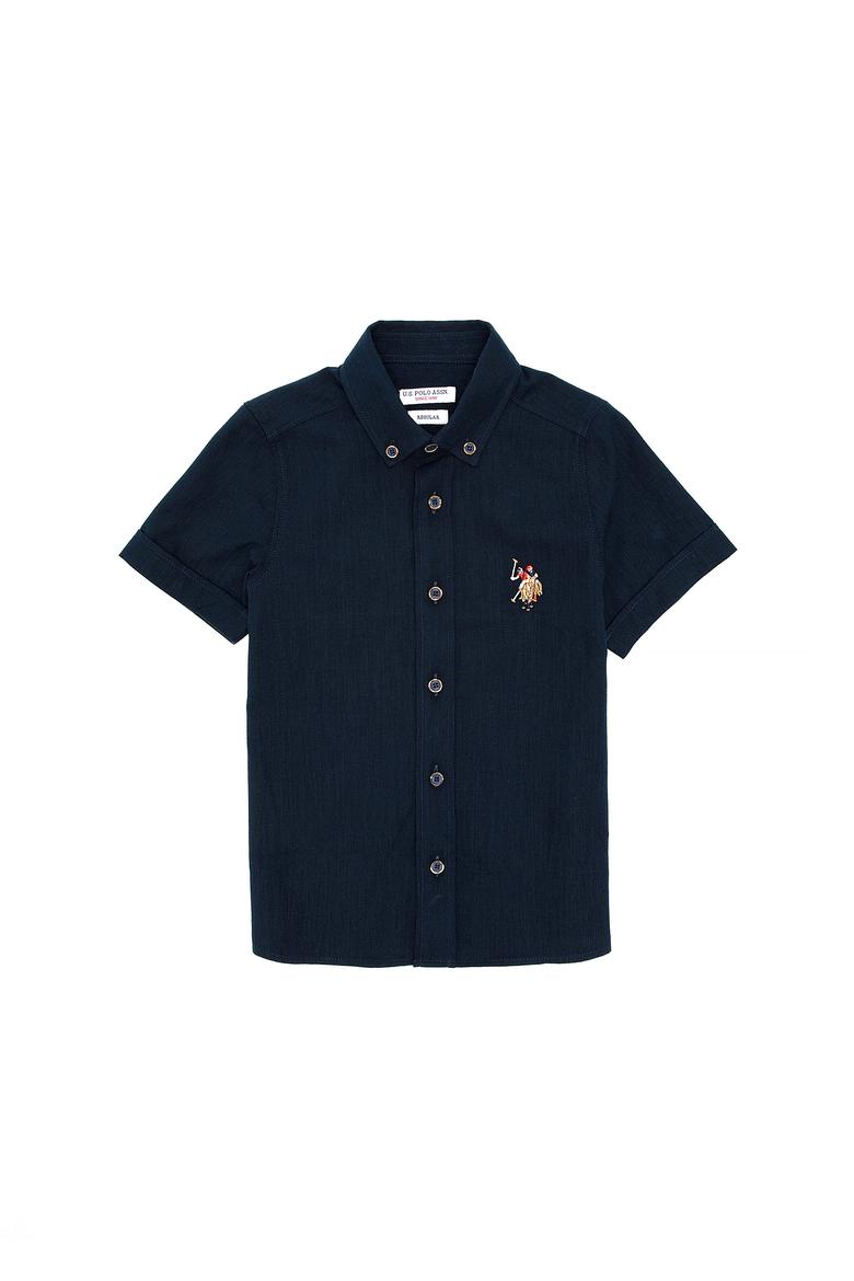 Erkek Çocuk Lacivert Kısa Kollu Gömlek