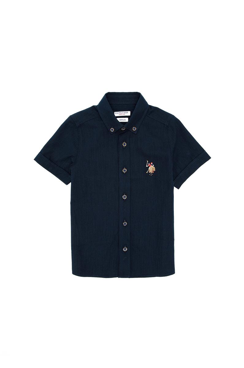 Erkek Çocuk Lacivert Kısa Kollu Gömlek