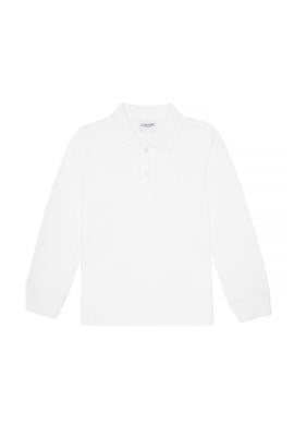 Erkek Çocuk Beyaz Basic Polo Yaka Sweatshirt - 50289141094