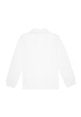 Erkek Çocuk Beyaz Basic Polo Yaka Sweatshirt - 50289141094
