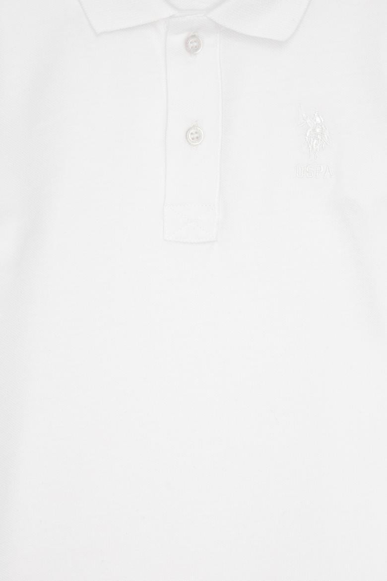 Erkek Çocuk Beyaz Basic Polo Yaka Sweatshirt - 50289141094