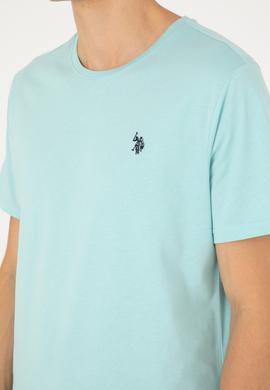 Erkek Su Yeşili Basic Tişört - 50279632111