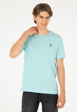 Erkek Su Yeşili Basic Tişört - 50279632111