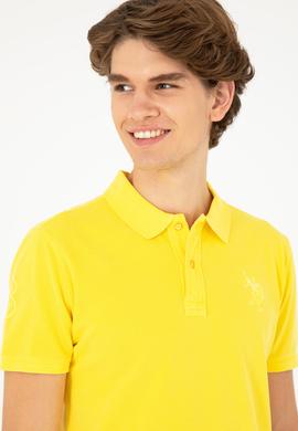 Erkek Sarı Basic Tişört - 50279591176