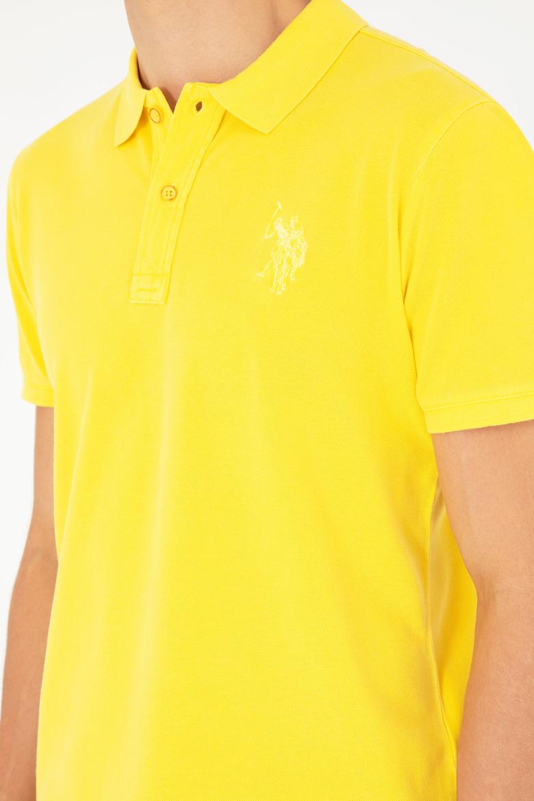 Erkek Sarı Basic Tişört - 50279591176