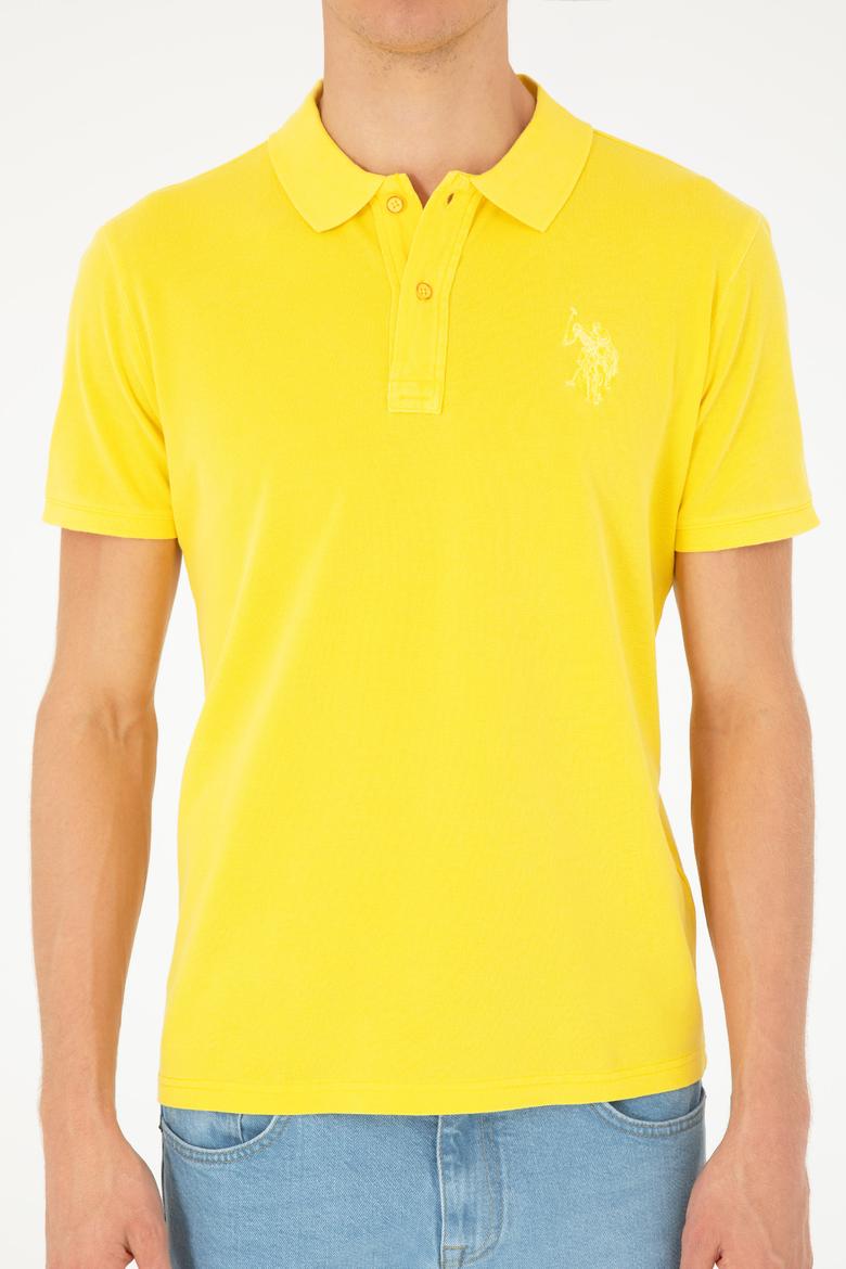 Erkek Sarı Basic Tişört - 50279591176