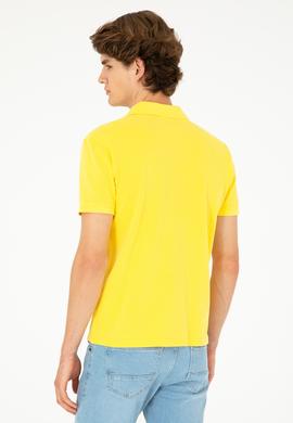 Erkek Sarı Basic Tişört - 50279591176