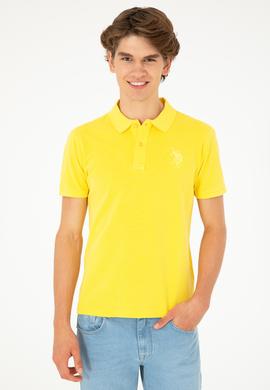 Erkek Sarı Basic Tişört - 50279591176