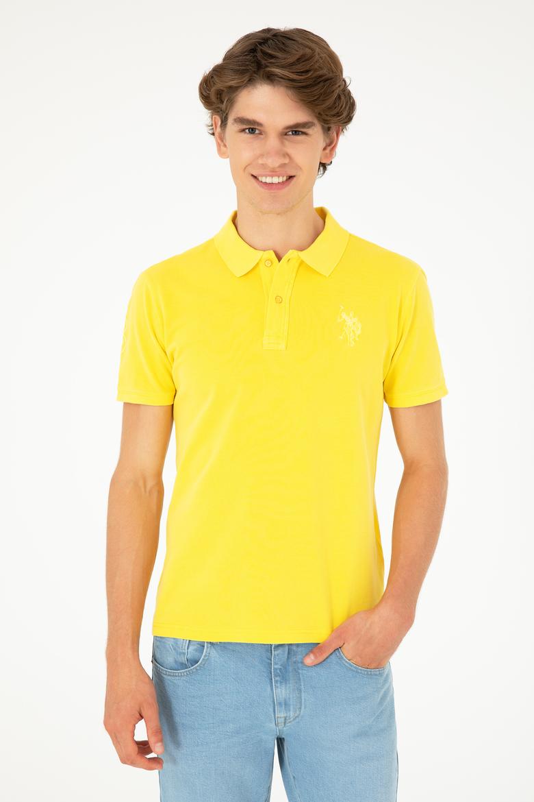 Erkek Sarı Basic Tişört - 50279591176