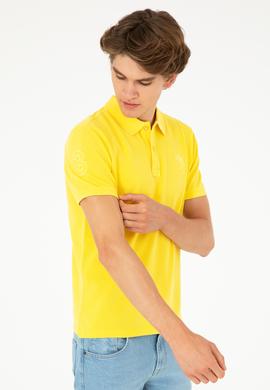 Erkek Sarı Basic Tişört - 50279591176