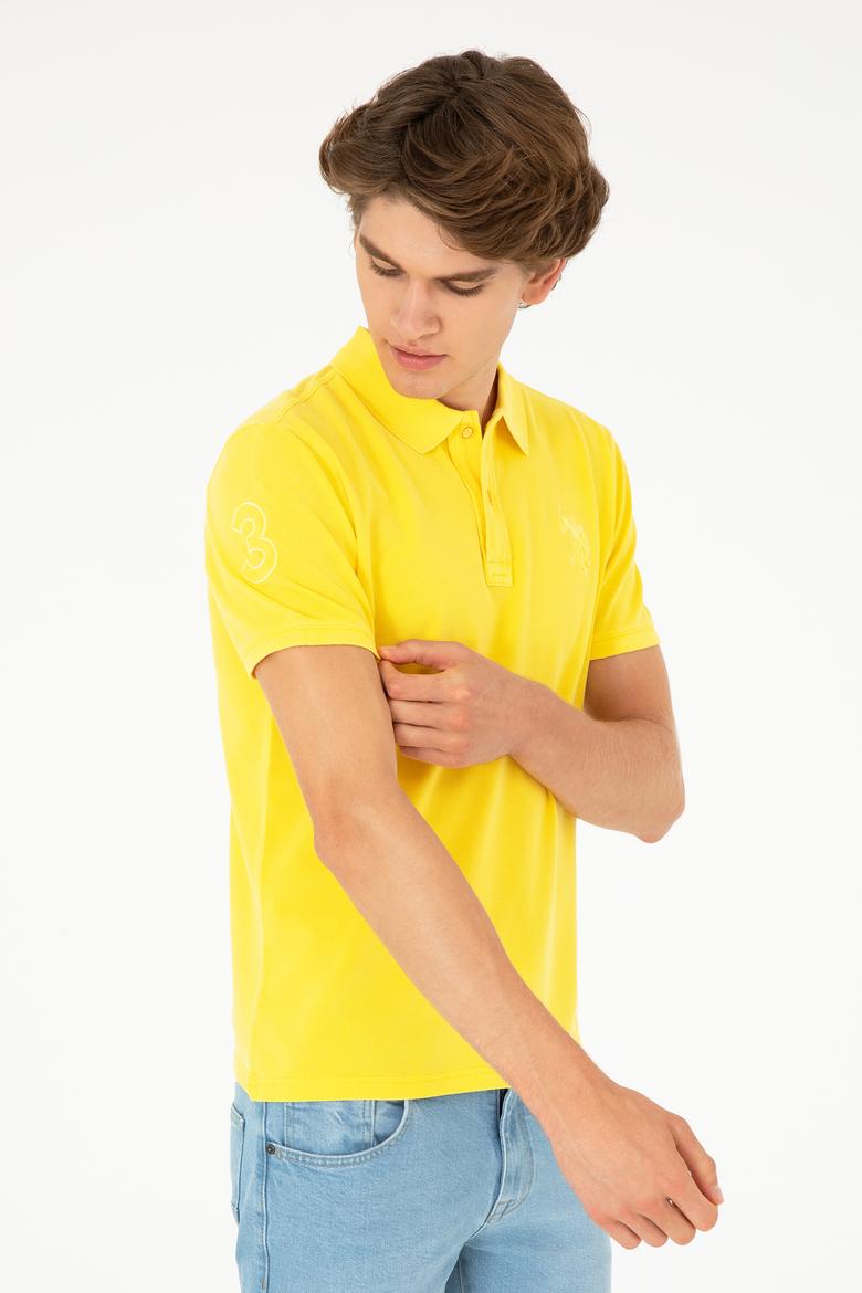 Erkek Sarı Basic Tişört