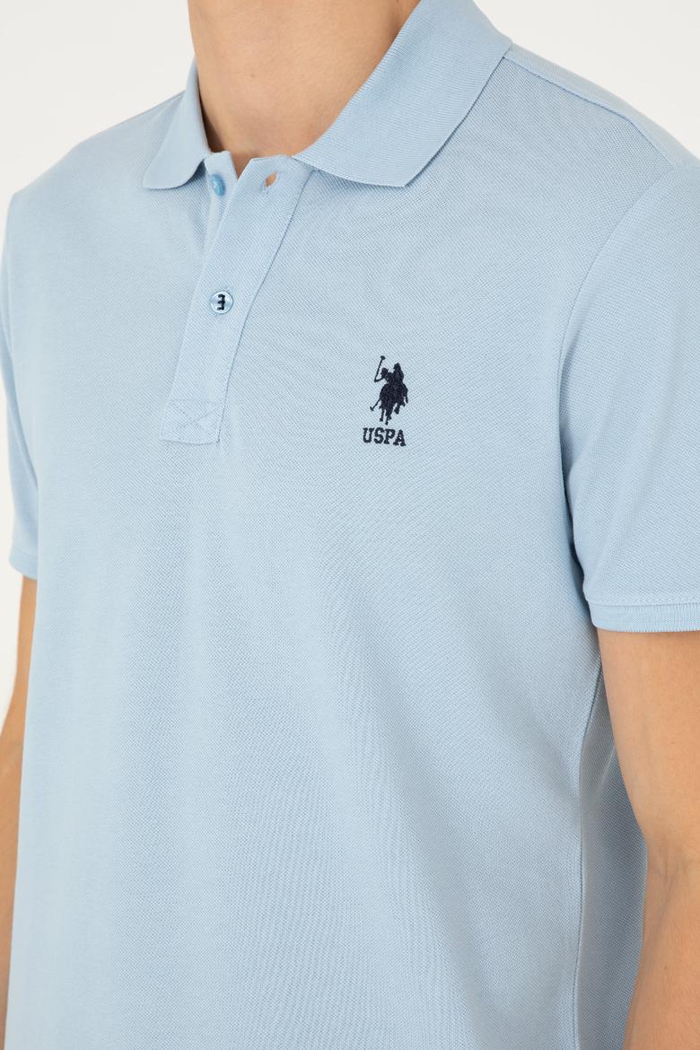 Erkek Açık Mavi Basic Tişört - 50279613047