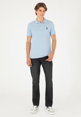 Erkek Açık Mavi Basic Tişört - 50279613047