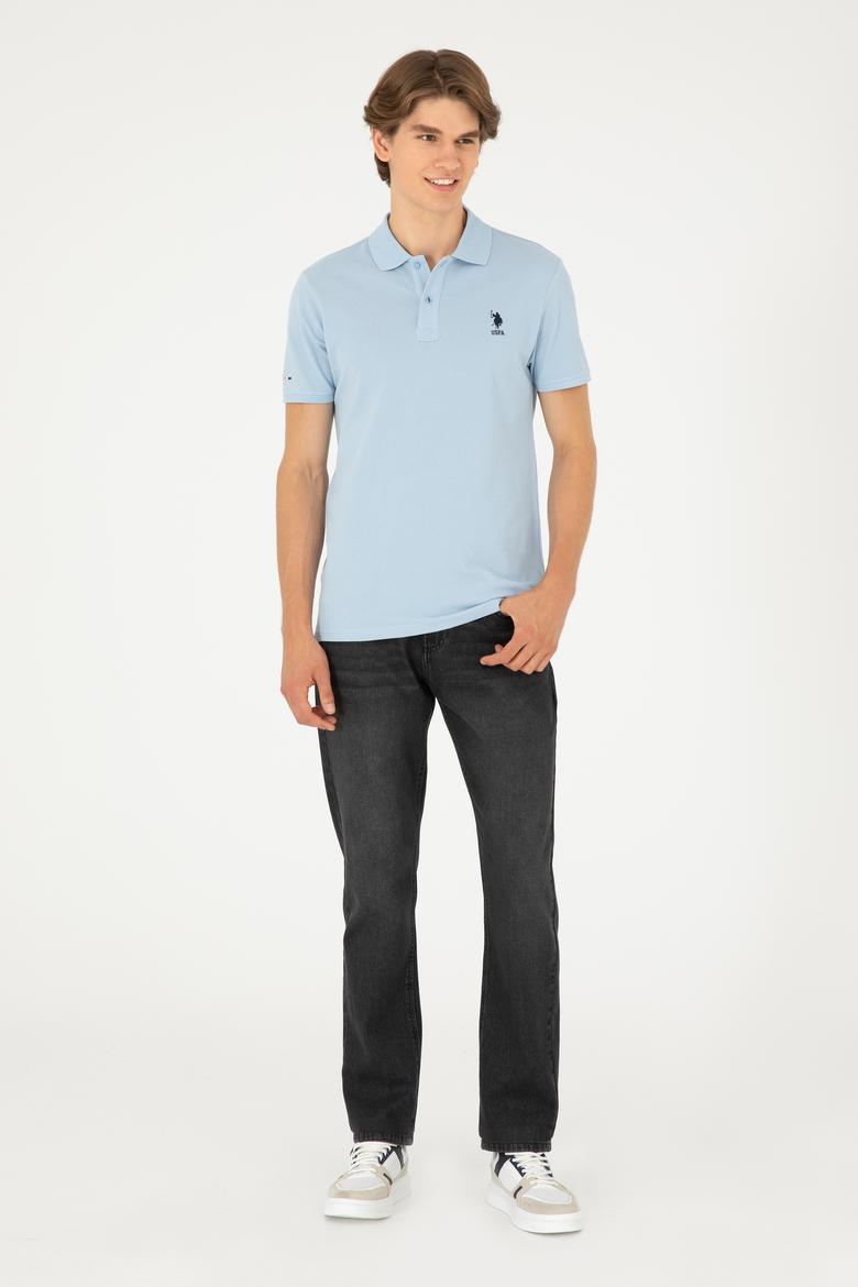 Erkek Açık Mavi Basic Tişört - 50279613047