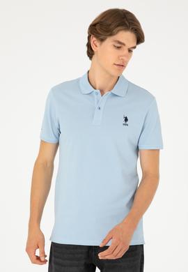 Erkek Açık Mavi Basic Tişört - 50279613047