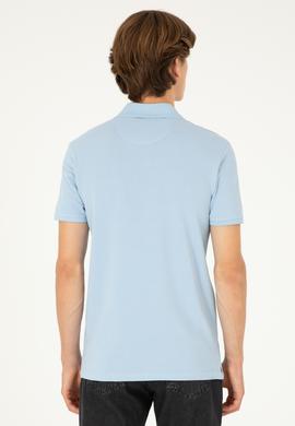 Erkek Açık Mavi Basic Tişört - 50279613047