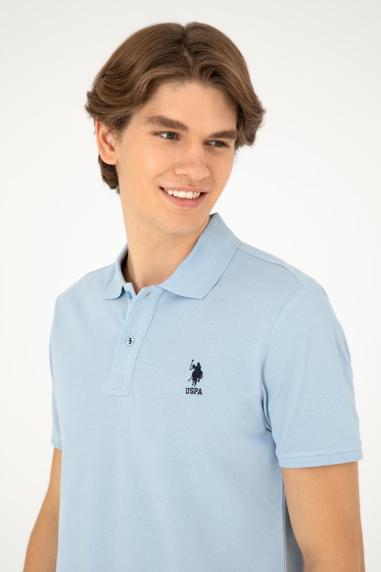 Erkek Açık Mavi Basic Tişört - 50279613047