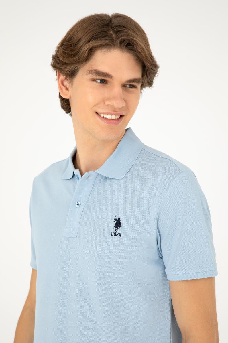 Erkek Açık Mavi Basic Tişört