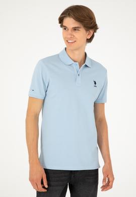 Erkek Açık Mavi Basic Tişört - 50279613047