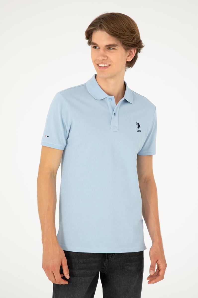 Erkek Açık Mavi Basic Tişört