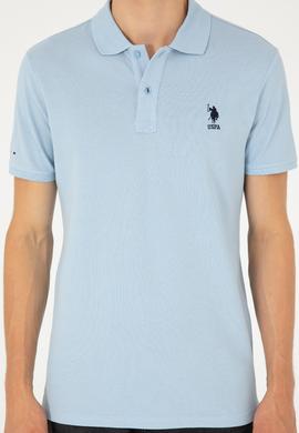 Erkek Açık Mavi Basic Tişört - 50279613047