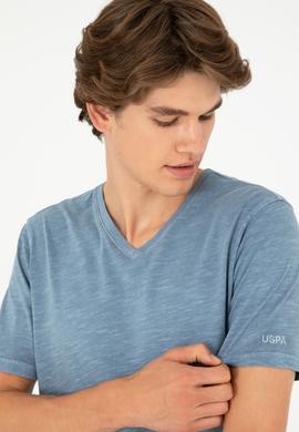 Erkek İndigo Basic Tişört - 50279580027