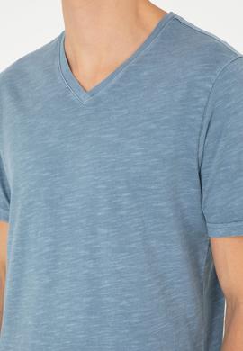 Erkek İndigo Basic Tişört - 50279580027