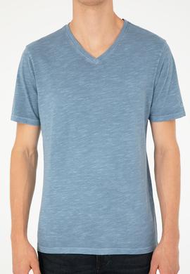 Erkek İndigo Basic Tişört - 50279580027