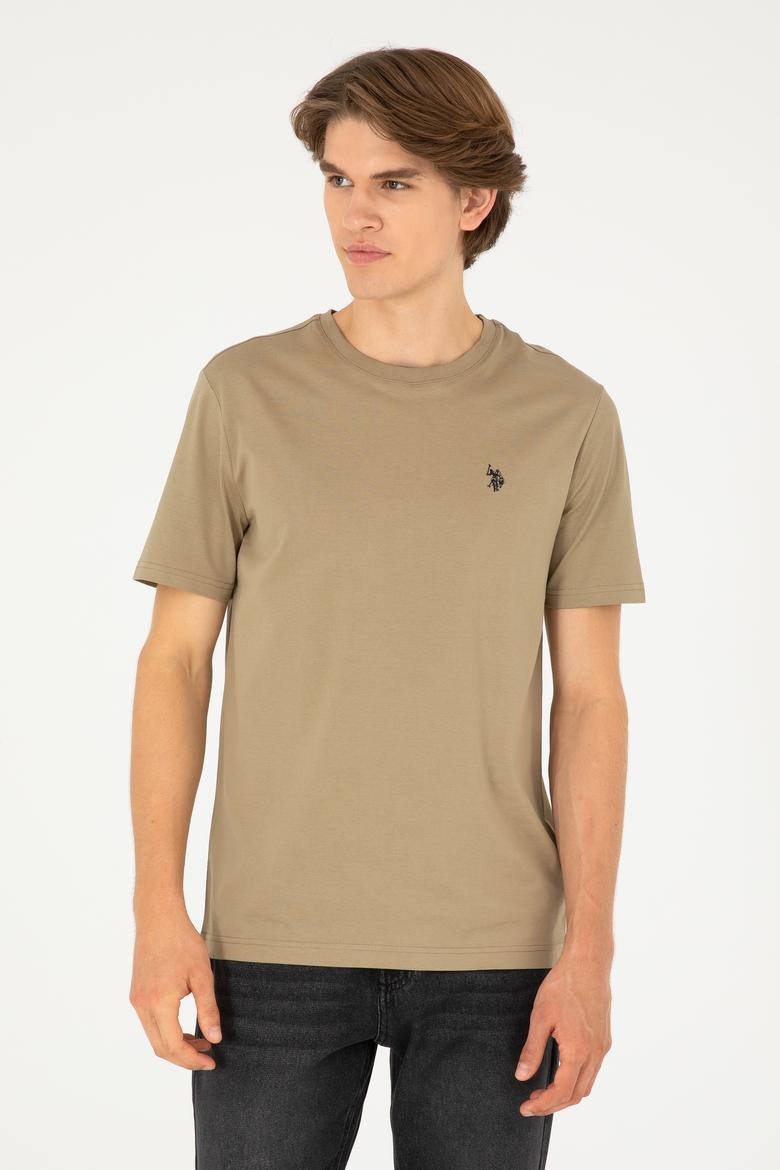 Erkek Haki Basic Tişört - 50281948040