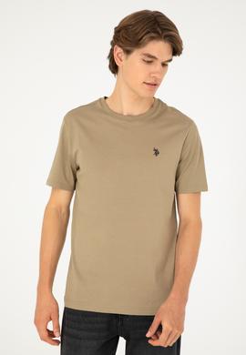 Erkek Haki Basic Tişört - 50281948040