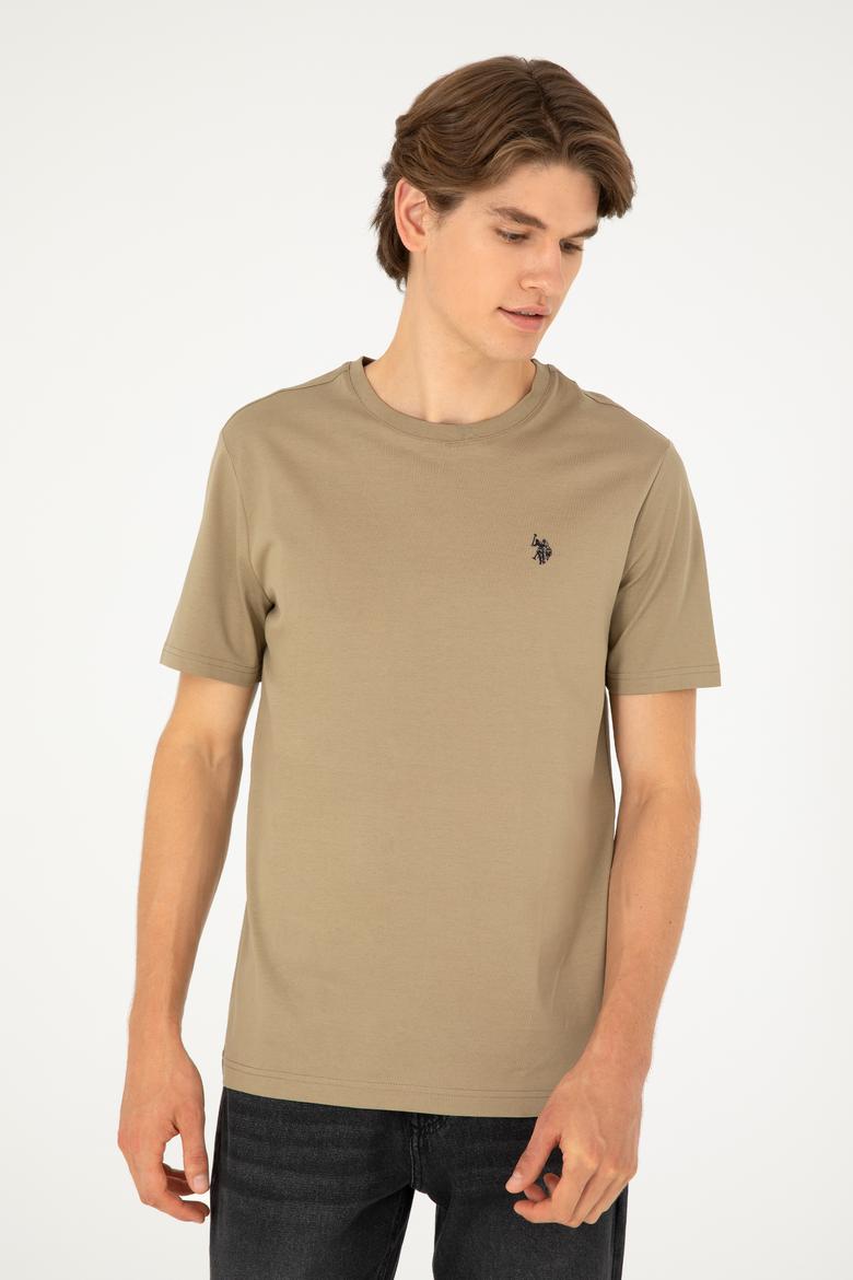 Erkek Haki Basic Tişört