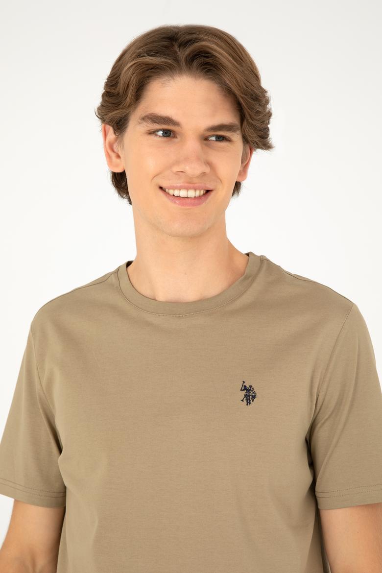 Erkek Haki Basic Tişört - 50281948040