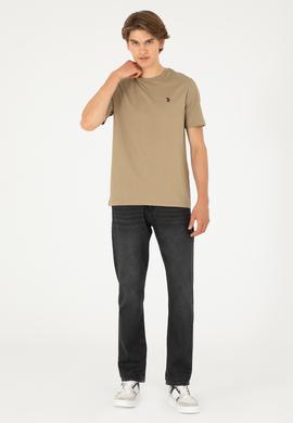 Erkek Haki Basic Tişört - 50281948040