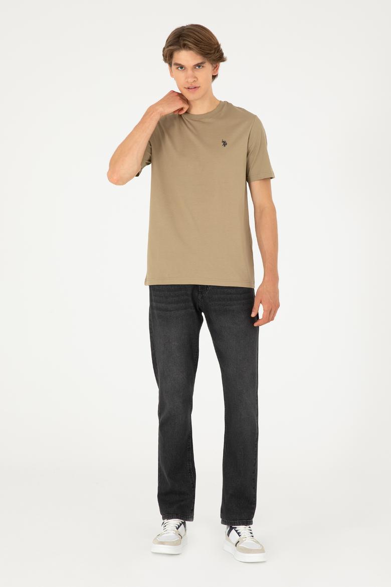 Erkek Haki Basic Tişört - 50281948040