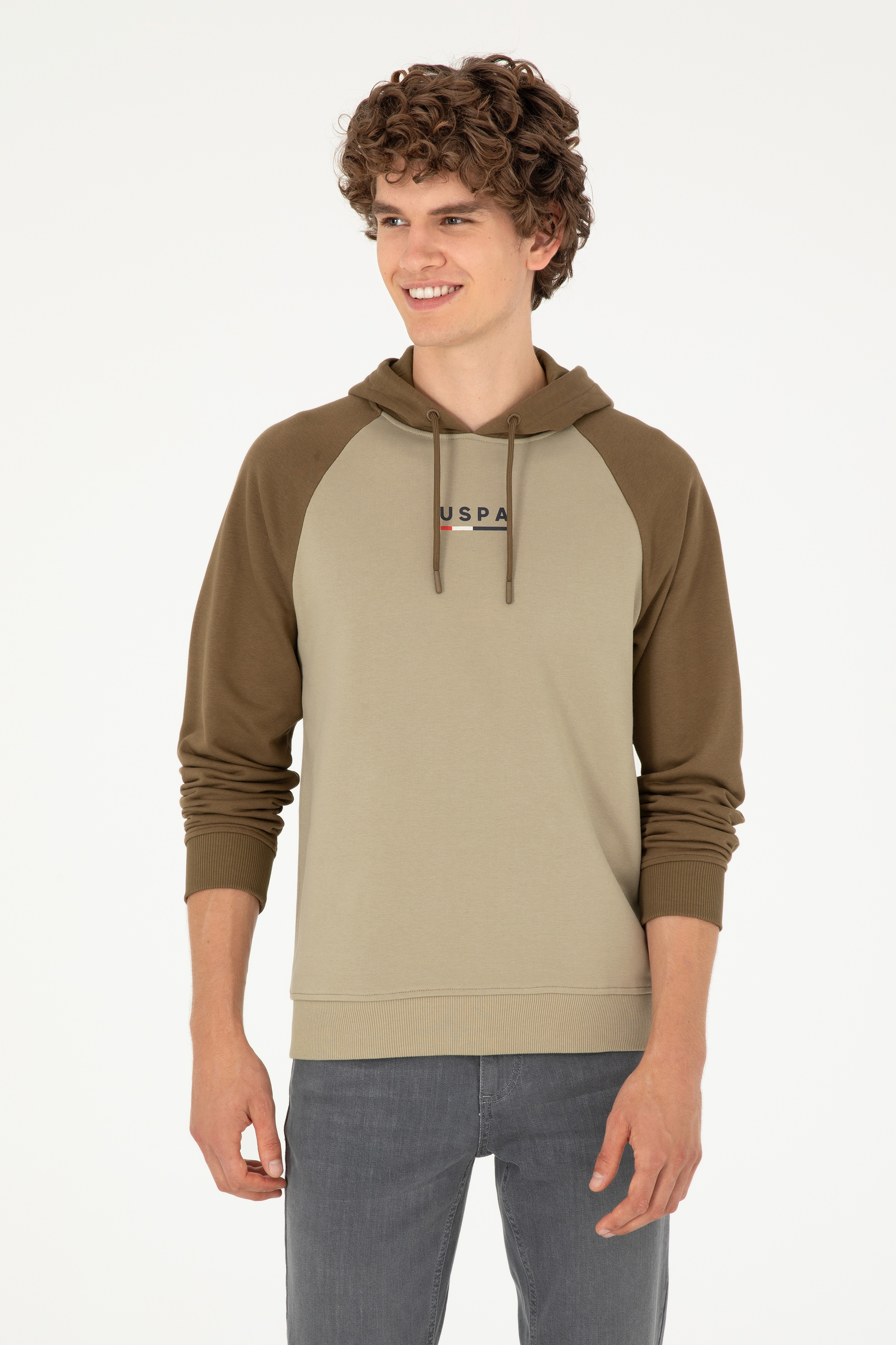 Erkek Açık Haki Sweatshirt - Image 1