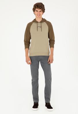 Erkek Açık Haki Sweatshirt - 50293358029