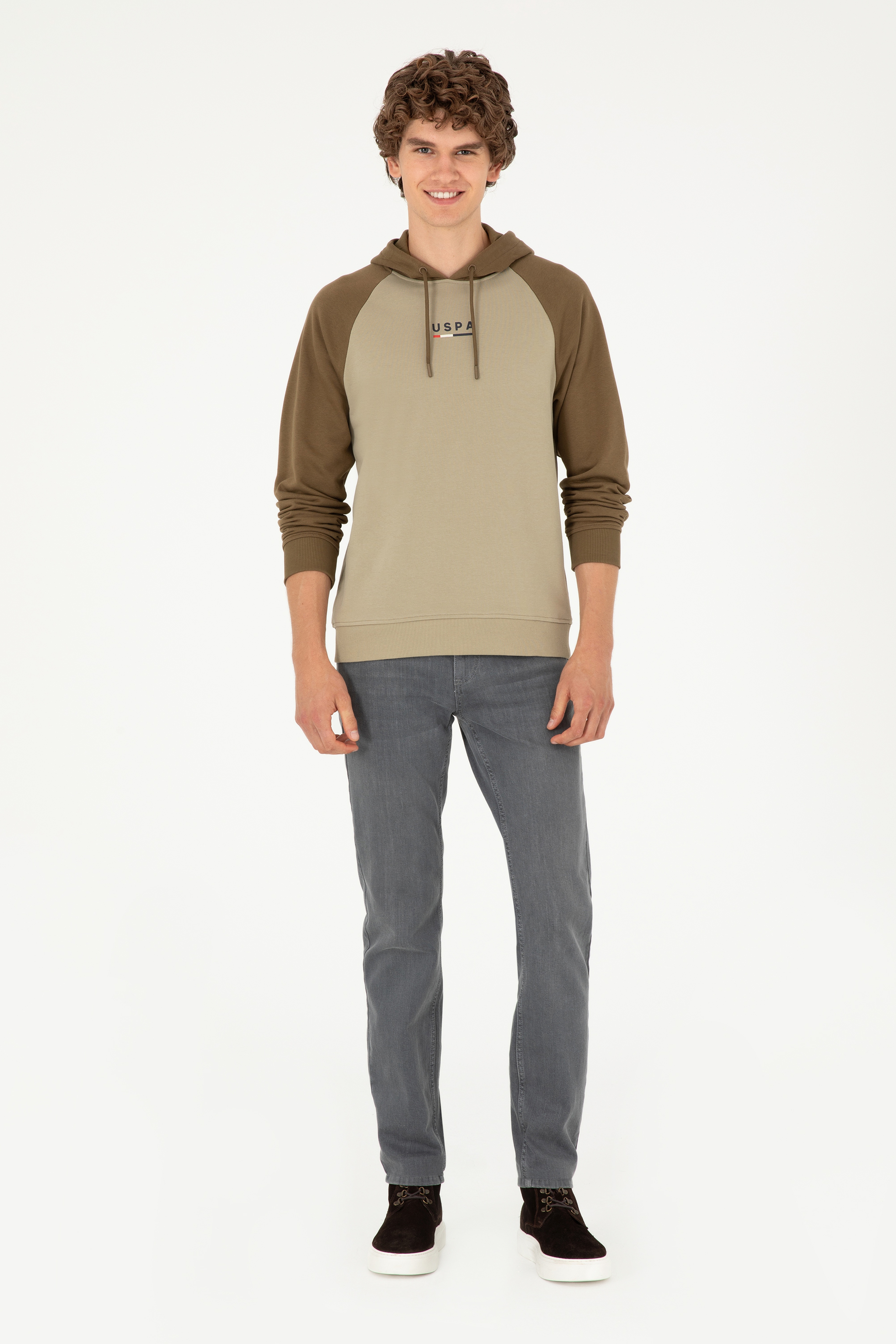 Erkek Açık Haki Sweatshirt