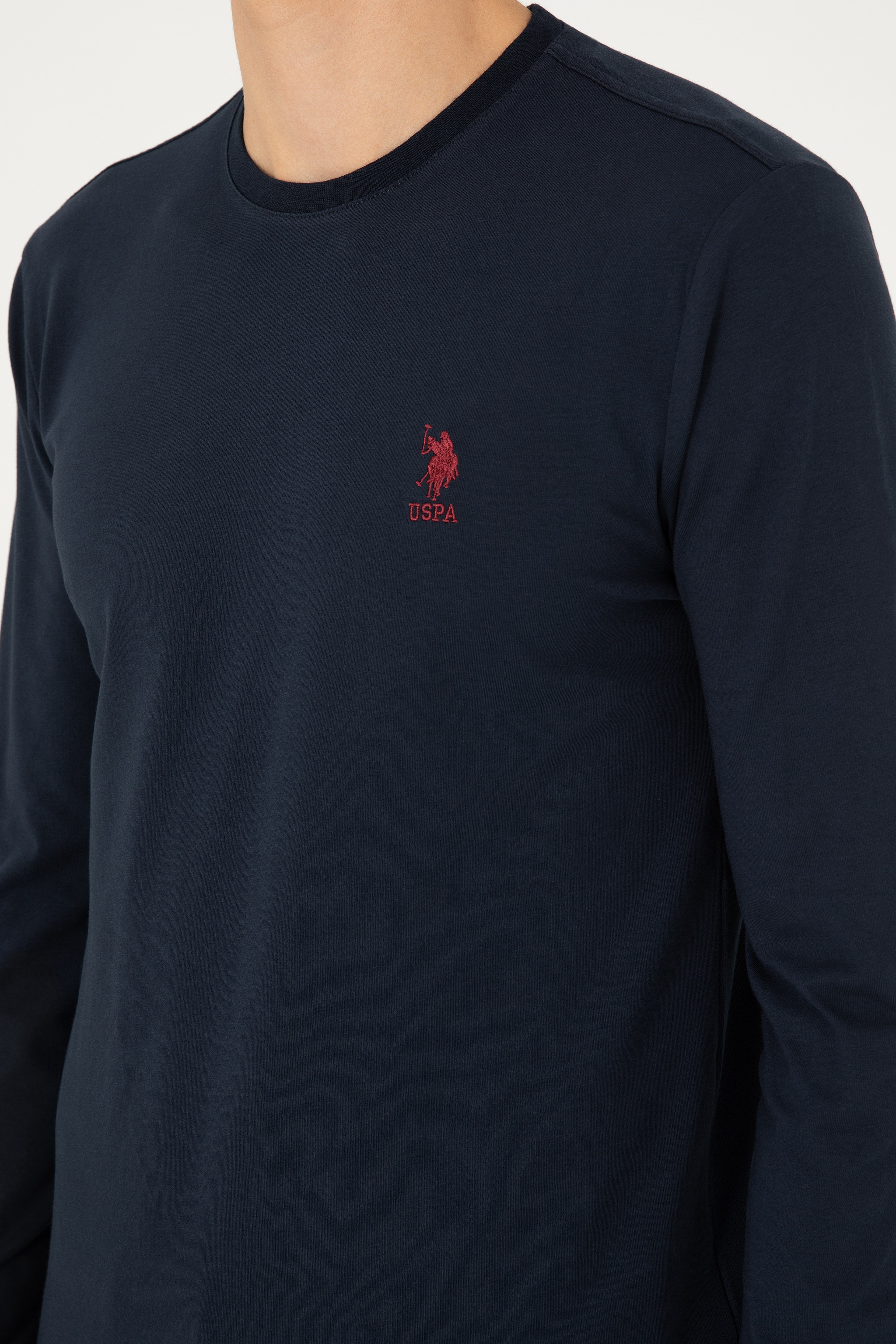 Erkek Lacivert Basic Sweatshirt - Image 7