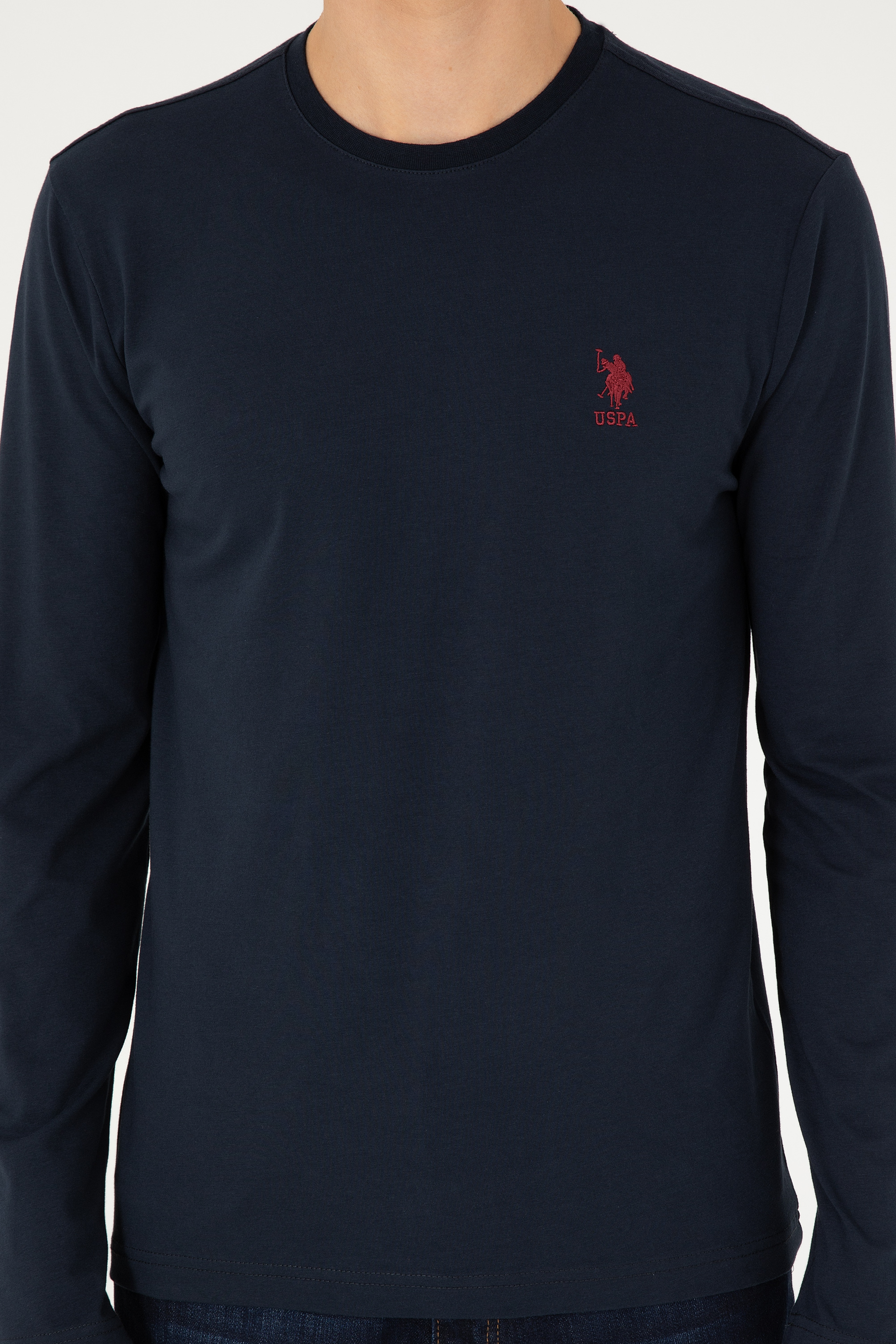 Erkek Lacivert Basic Sweatshirt