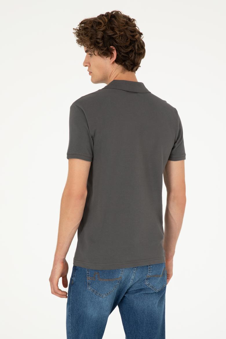 Erkek Antrasit Basic Tişört - 50294223001