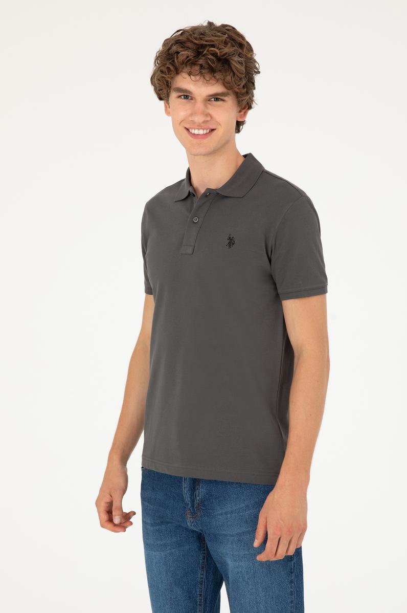 Erkek Antrasit Basic Tişört