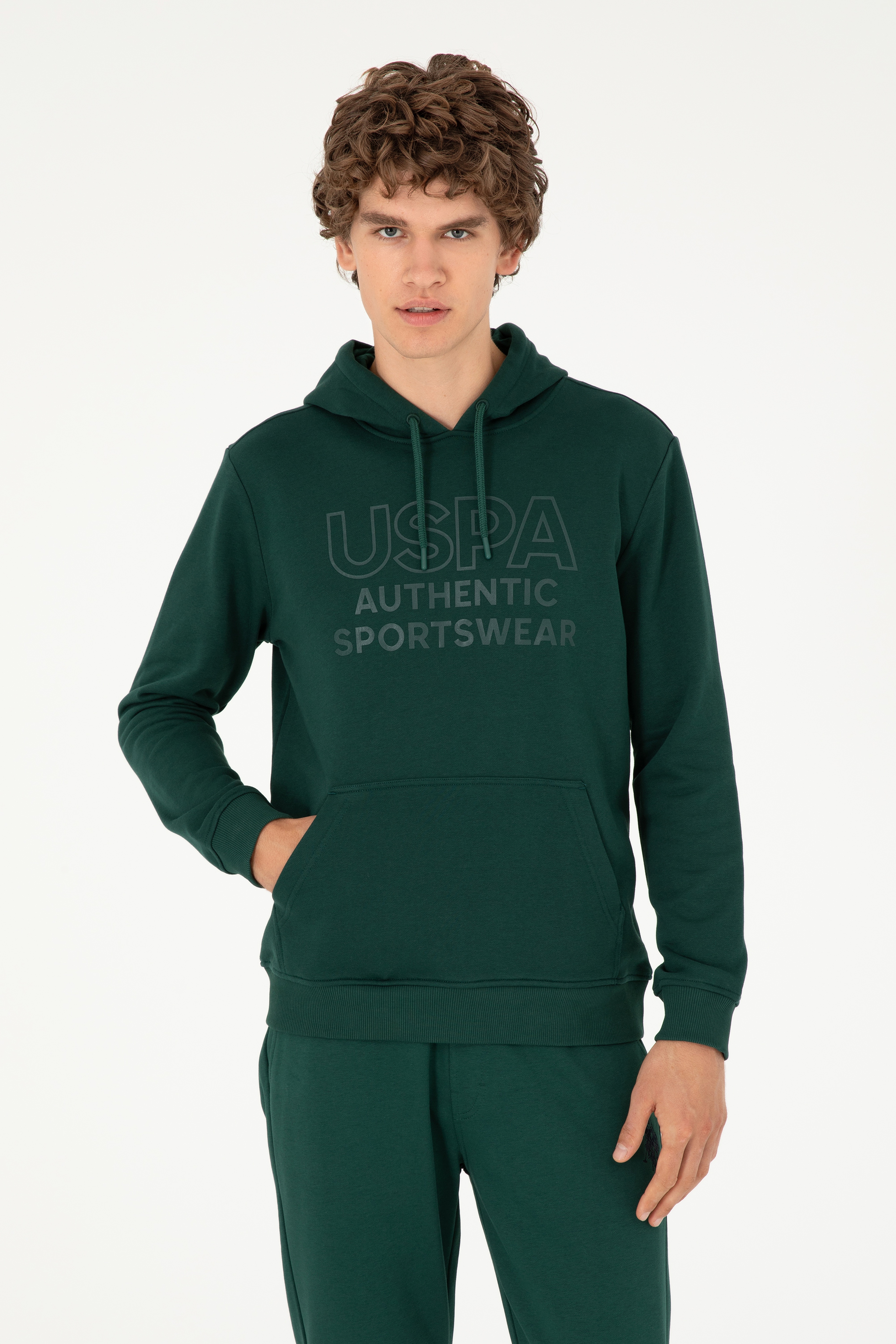 Erkek Koyu Yeşil Sweatshirt