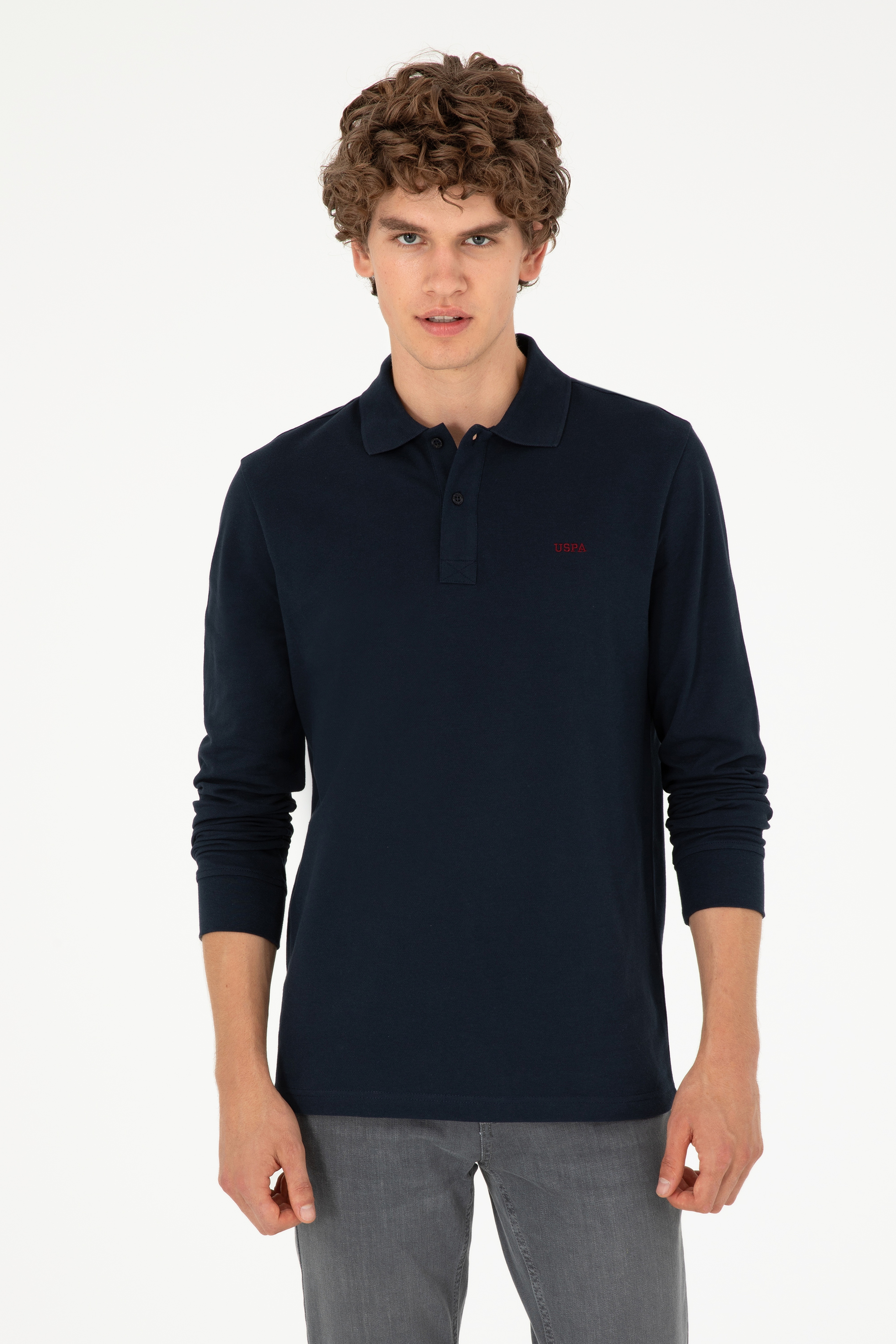 Erkek Lacivert Basic Sweatshirt - Image 1