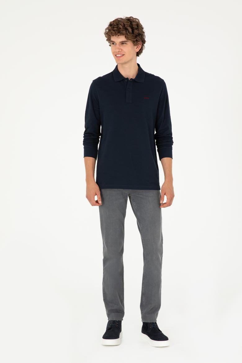 Erkek Lacivert Basic Sweatshirt - 50295169069