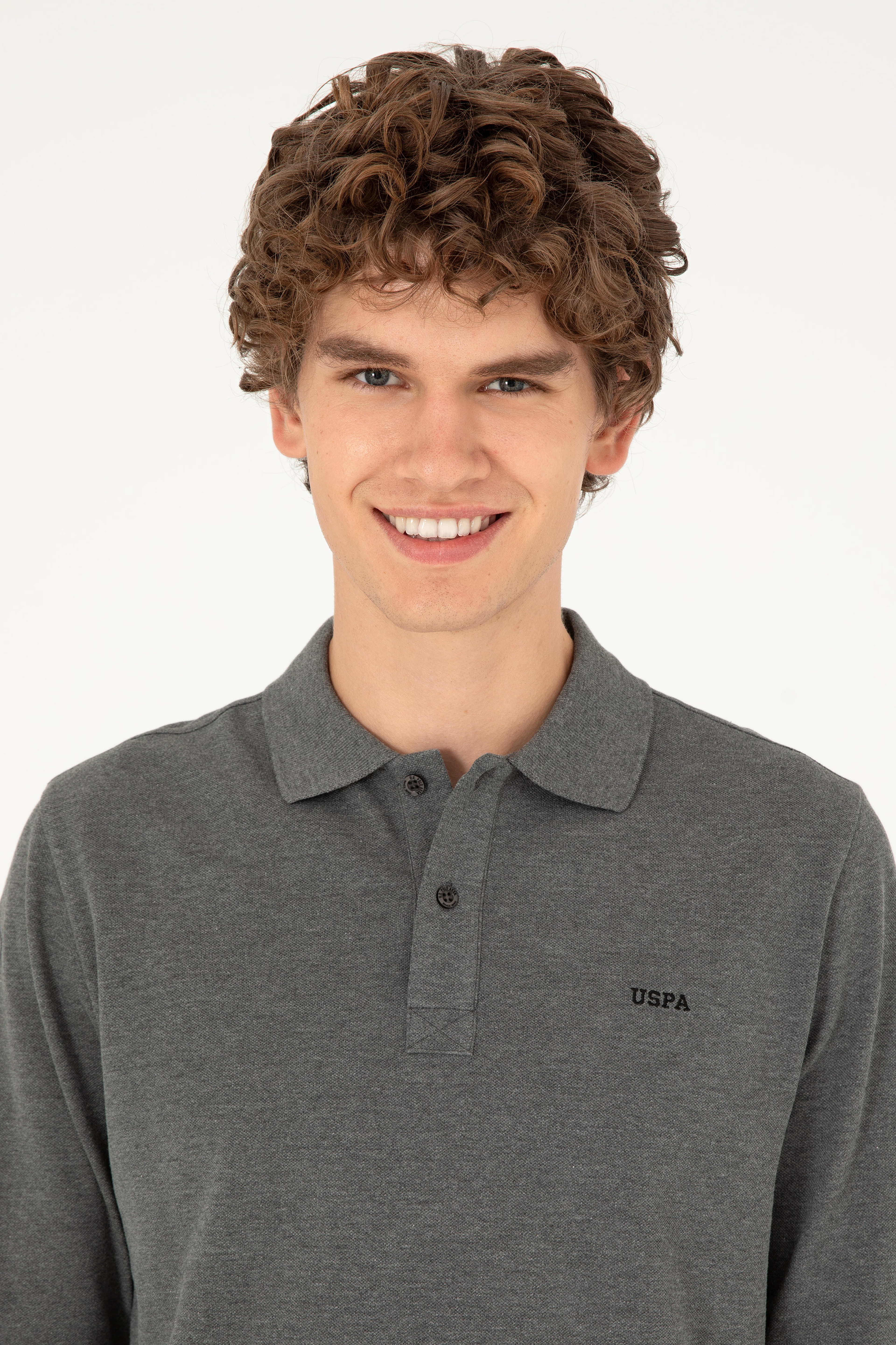Erkek Antrasit Melanj Basic Sweatshirt