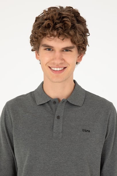 Erkek Antrasit Melanj Basic Sweatshirt
