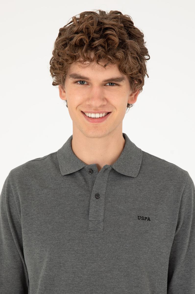 Erkek Antrasit Melanj Basic Sweatshirt