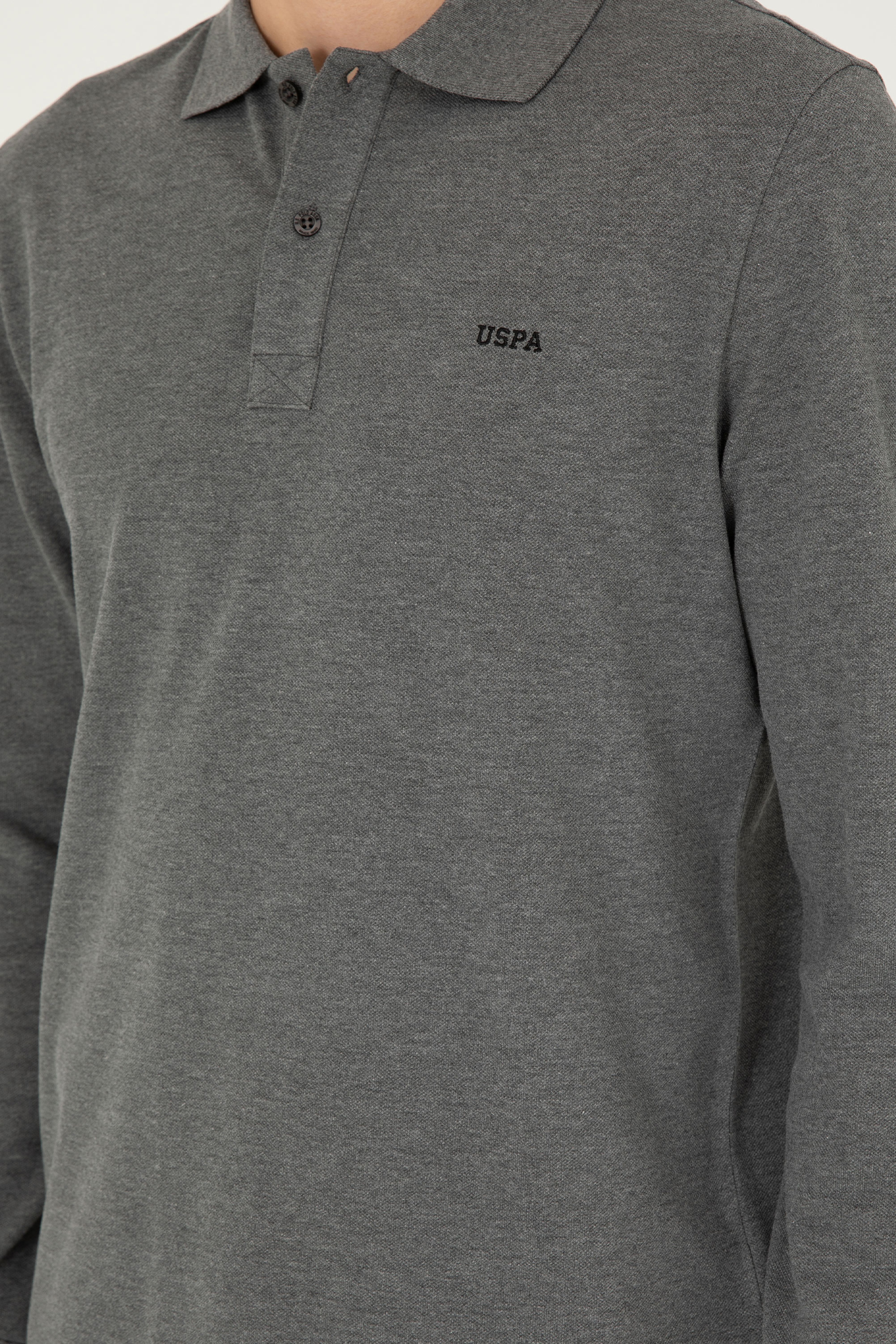 Erkek Antrasit Melanj Basic Sweatshirt