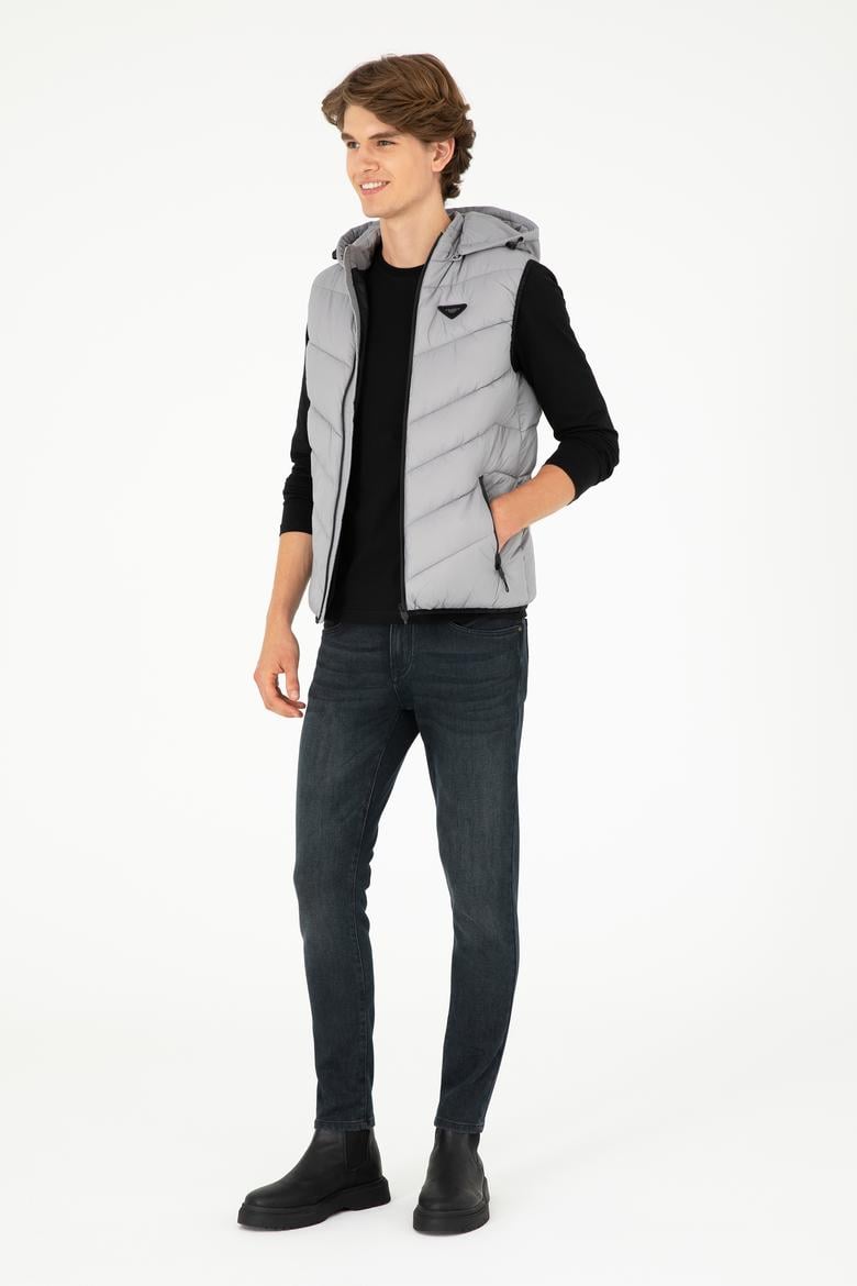 Erkek Açık Gri Yelek - 50290799020