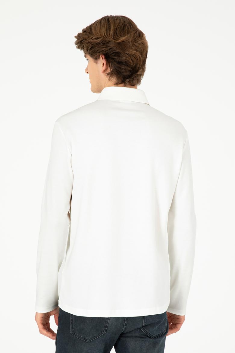 Erkek Ekru Basic Sweatshirt - 50289053011